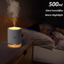 Load image into Gallery viewer, Portable Ultrasonic Humidifier 500ML Snow Mountain H2O USB Aroma Air Diffuser With Romantic Night Lamp Humidificador Difusor - OZN Shopping