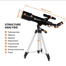 Load image into Gallery viewer, HD Astronomical Telescope with Tripod Monocular Moon Bird Watching Kids Gift Match Phone Adapter Finder Scope BLT-01 - OZN Shopping