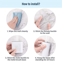 Load image into Gallery viewer, Soft TPR Silicone Head Toilet Brush with Holder Black Wall-mounted Detachable Handle Bathroom Cleaner Durable WC Accessories - OZN Shopping