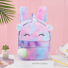 Load image into Gallery viewer, Cute Cartoon Backpack Girl Plush Unicorn Backpacks Cute Fashion Fur Backpacks Children Schoolbag Kids Gift Book Bag - OZN Shopping