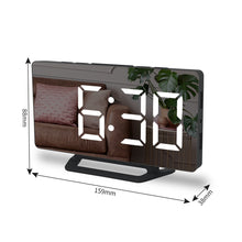 Load image into Gallery viewer, LED Digital Alarm Clock Watch Mirror Table Electronic Desktop Clocks USB Wake Up Time Snooze Function 3 Alarm - OZN Shopping