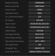 Load image into Gallery viewer, Emergency Car Engine Jump Starter Kit Tools