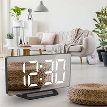 Load image into Gallery viewer, LED Digital Alarm Clock Watch Mirror Table Electronic Desktop Clocks USB Wake Up Time Snooze Function 3 Alarm - OZN Shopping