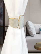 Load image into Gallery viewer, European light luxury curtain strap with metal inlaid diamond buckle
