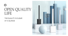 Load image into Gallery viewer, Soft TPR Silicone Head Toilet Brush with Holder Black Wall-mounted Detachable Handle Bathroom Cleaner Durable WC Accessories - OZN Shopping