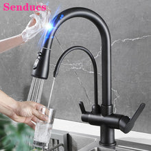 Load image into Gallery viewer, Elegant Kitchen Faucet Sensor Smart Touch Pull Out Tap