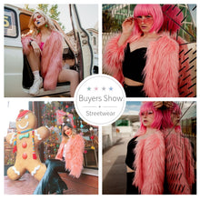 Load image into Gallery viewer, Fashion Furry Faux Fur Coat Women Fluffy Warm Long Sleeve Female Outerwear Autumn Winter Coat Jacket Hairy Collarless Overcoat - OZN Shopping