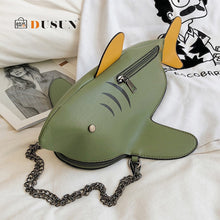 Load image into Gallery viewer, Fashion Shark Shaped Chains Crossbody Bag - OZN Shopping