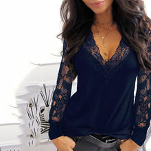 Load image into Gallery viewer, Casual V-neck Lace Long Sleeve - OZN Shopping