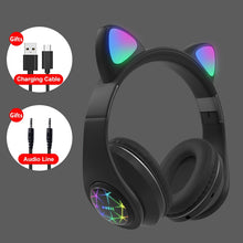Load image into Gallery viewer, Cute Cat Earphones Bluetooth Wireless Headphones - OZN Shopping