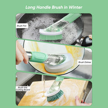 Load image into Gallery viewer, Cleaning Tools Silicone Dish Brush for Kitchen Soap Dispenser Dishwashing Brush - OZN Shopping
