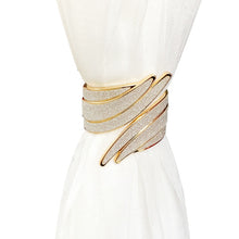 Load image into Gallery viewer, European light luxury curtain strap with metal inlaid diamond buckle