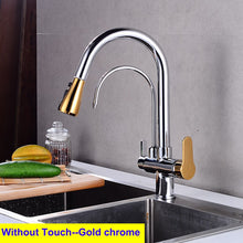 Load image into Gallery viewer, Elegant Kitchen Faucet Sensor Smart Touch Pull Out Tap
