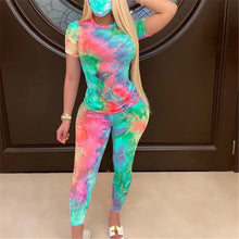 Load image into Gallery viewer, Tie-Dye Clothes Set Women Summer Casual Two Piece Sportswear