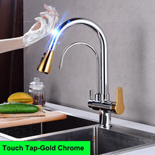 Load image into Gallery viewer, Elegant Kitchen Faucet Sensor Smart Touch Pull Out Tap