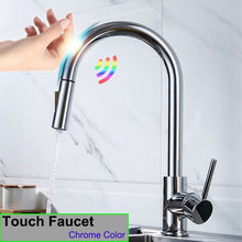 Load image into Gallery viewer, Elegant Kitchen Faucet Sensor Smart Touch Pull Out Tap