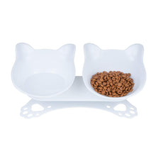 Load image into Gallery viewer, Non slip Double Cat Bowl with Raised Stand Pet Food Cat feeder Protect Cervical Vertebra cat food bowl for dogs Pet Products - OZN Shopping