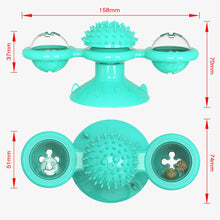 Load image into Gallery viewer, Cat Windmill Toy Funny Massage Rotatable Cat Toys With Catnip LED Ball - OZN Shopping