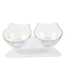 Load image into Gallery viewer, Non slip Double Cat Bowl with Raised Stand Pet Food Cat feeder Protect Cervical Vertebra cat food bowl for dogs Pet Products - OZN Shopping