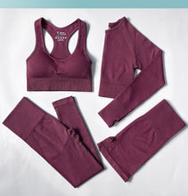 Load image into Gallery viewer, Women Fitness Set Workout Sportswear Crop Top, Leggings , Sports Suit - OZN Shopping