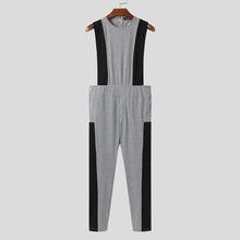 Load image into Gallery viewer, Fashion Men Patchwork Jumpsuits Streetwear Sleeveless Workout Joggers 2020 Casual Overalls O Neck Chic Men Rompers Pants INCERUN - OZN Shopping