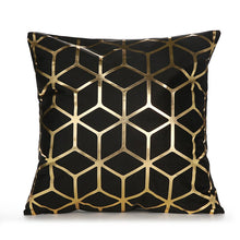 Load image into Gallery viewer, Gold Pillow Case Black And White Golden Painted Pillowcase - OZN Shopping