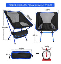 Load image into Gallery viewer, Ultralight Folding Chair Outdoor Camping Chair - Portable Beach Hiking Picnic Seat Fishing Tools Chair - OZN Shopping