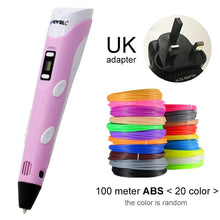 Load image into Gallery viewer, 3D Pen LED Screen DIY 3D Printing Pen 100m ABS Filament Creative Toy Gift For Kids Design Drawing - OZN Shopping