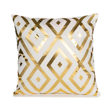 Load image into Gallery viewer, Gold Pillow Case Black And White Golden Painted Pillowcase - OZN Shopping