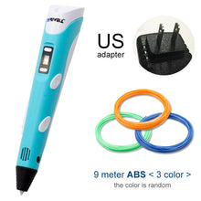 Load image into Gallery viewer, 3D Pen LED Screen DIY 3D Printing Pen 100m ABS Filament Creative Toy Gift For Kids Design Drawing - OZN Shopping