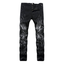 Load image into Gallery viewer, Wolf Printed Jeans Denim Pants - OZN Shopping