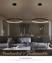 Load image into Gallery viewer, Modern Pendant Lights For Living Room Dining Room Circle Rings Acrylic Aluminum Body LED Ceiling Lamp Fixtures - OZN Shopping