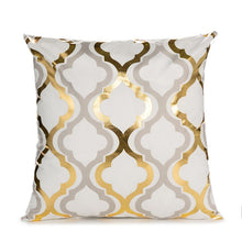 Load image into Gallery viewer, Gold Pillow Case Black And White Golden Painted Pillowcase - OZN Shopping