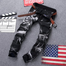 Load image into Gallery viewer, Wolf Printed Jeans Denim Pants - OZN Shopping