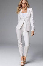 Load image into Gallery viewer, Elegant White Women's Formal Wear Pantsuits Women Ladies Custom Made Business Office Tuxedos Work Wear Suits For Party Groom - OZN Shopping
