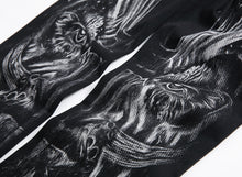 Load image into Gallery viewer, Wolf Printed Jeans Denim Pants - OZN Shopping