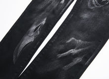Load image into Gallery viewer, Wolf Printed Jeans Denim Pants - OZN Shopping