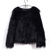 Load image into Gallery viewer, Fashion Furry Faux Fur Coat Women Fluffy Warm Long Sleeve Female Outerwear Autumn Winter Coat Jacket Hairy Collarless Overcoat - OZN Shopping