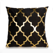 Load image into Gallery viewer, Gold Pillow Case Black And White Golden Painted Pillowcase - OZN Shopping