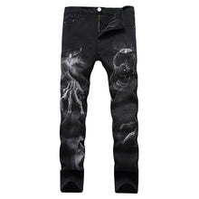 Load image into Gallery viewer, Wolf Printed Jeans Denim Pants - OZN Shopping