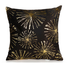 Load image into Gallery viewer, Gold Pillow Case Black And White Golden Painted Pillowcase - OZN Shopping