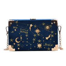 Load image into Gallery viewer, Metal Badge Box Shape Handbag Purse Women Black Chain Party Clutch Bag Kawaii Shoulder Bag Crossbody Messenger Bag - OZN Shopping