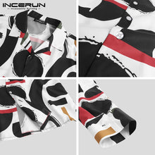 Load image into Gallery viewer, Fashion Print Men Shirt Lapel Collar Streetwear Long Sleeve Breathable Hawaiian Casual Shirts Men Chic Camisa S-5XL - OZN Shopping