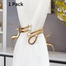 Load image into Gallery viewer, European light luxury curtain strap with metal inlaid diamond buckle