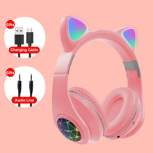 Load image into Gallery viewer, Cute Cat Earphones Bluetooth Wireless Headphones - OZN Shopping