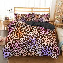 Load image into Gallery viewer, New 3D Bedding Sets Colorful Leopard Duvet Cover Pillowcase 2/3pcs Twin Queen King Size Bed Clothes For Home Textiles - OZN Shopping