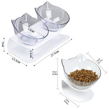 Load image into Gallery viewer, Non slip Double Cat Bowl with Raised Stand Pet Food Cat feeder Protect Cervical Vertebra cat food bowl for dogs Pet Products - OZN Shopping