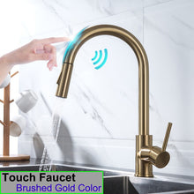 Load image into Gallery viewer, Elegant Kitchen Faucet Sensor Smart Touch Pull Out Tap