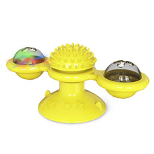 Load image into Gallery viewer, Cat Windmill Toy Funny Massage Rotatable Cat Toys With Catnip LED Ball - OZN Shopping