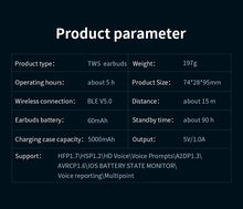 Load image into Gallery viewer, 2 in 1 Bluetooth Earphone and Power Bank Touch Control With LED Display